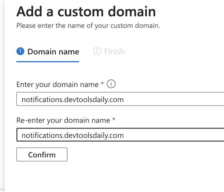 Add custom domain