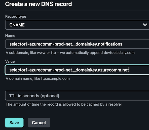 DKIM record