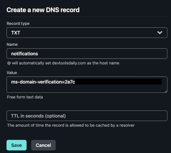 Verify domain netlify