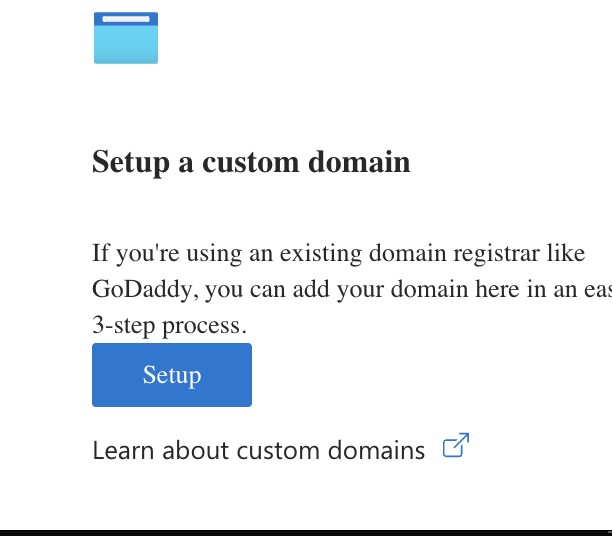 Setup domain